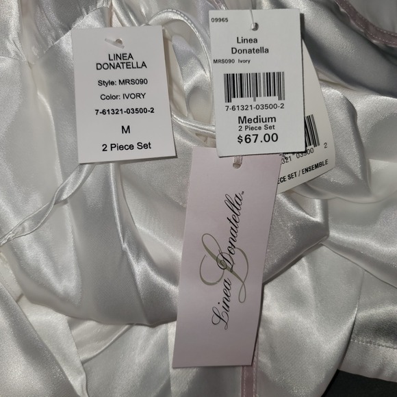 Linea Donatella Mrs Wrap Robe Babydoll ChemiseNightgown Set Sexy Romantic M Soft - Picture 15 of 16